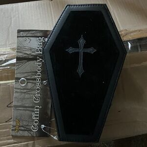 Black Coffin Crossbody Bag